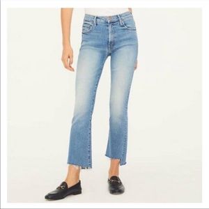 MOTHER “insider crop step fray” denim Jean